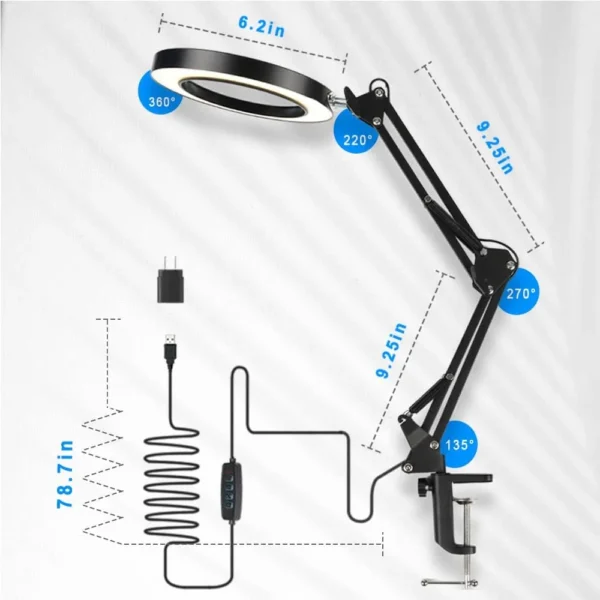 Long Swing Arm LED Table Lamp(4)