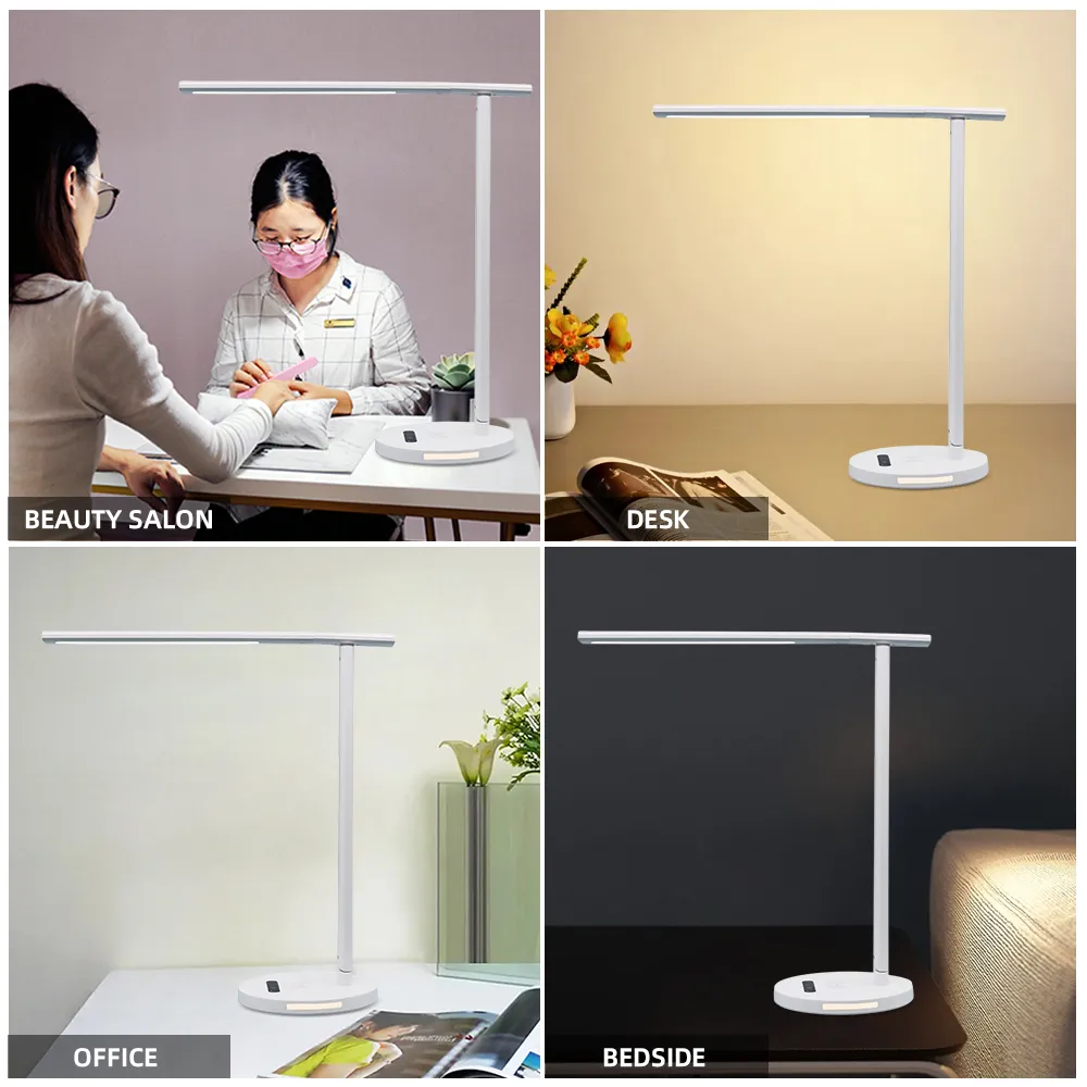 indoor lighting folding metal led desk lamp with touch dimmer