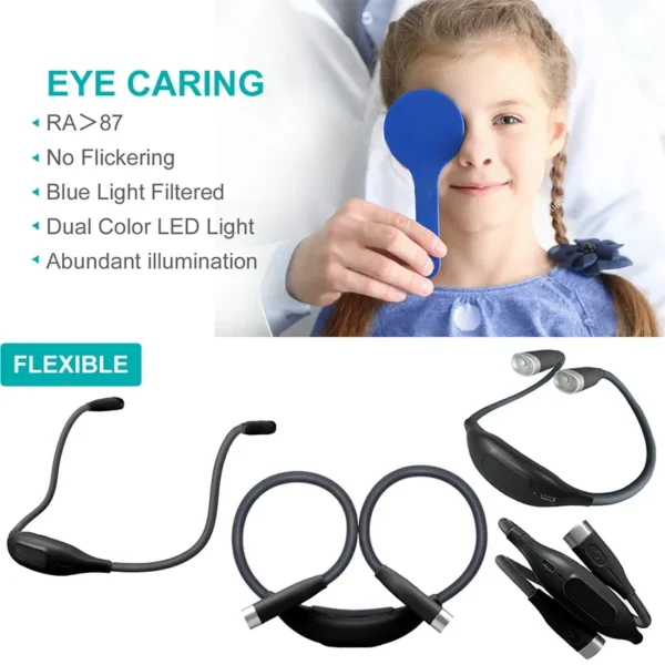 rechargeable led neck light portable neck reading light