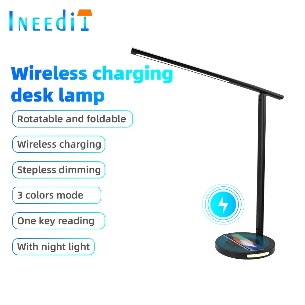 indoor lighting folding metal led desk lamp with touch dimmer