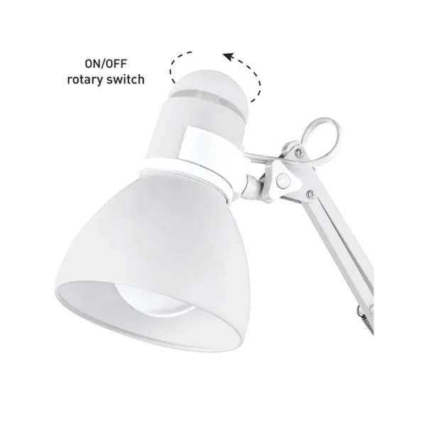 modern decor adjustable swing arm clip on led iron table lamp