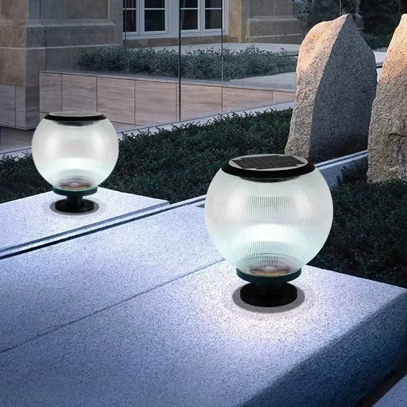 solar garden lights round park outdoor post solar garden lights for yard