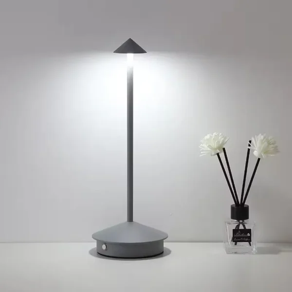 grey rechargeable dc 5v led table lamp