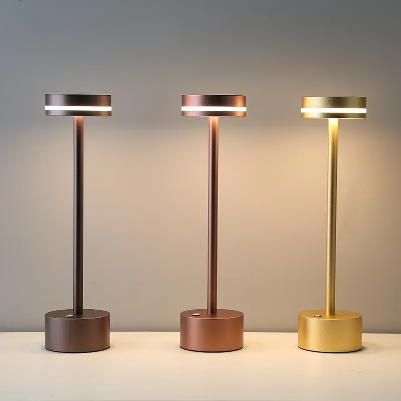 factory customized modern aluminium table lamp cordless led desk lamp