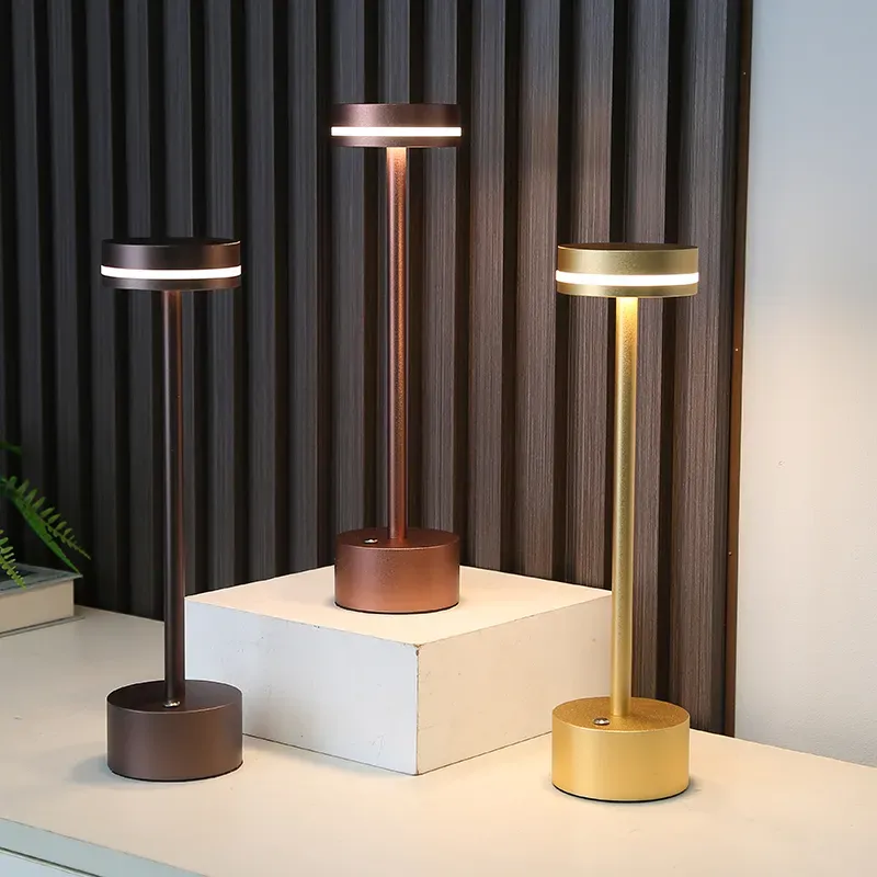 factory customized modern aluminium table lamp cordless led desk lamp