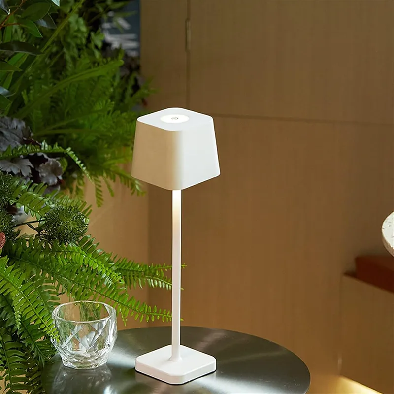 waterproof rechargeable dimmable led iron table lamps stand light