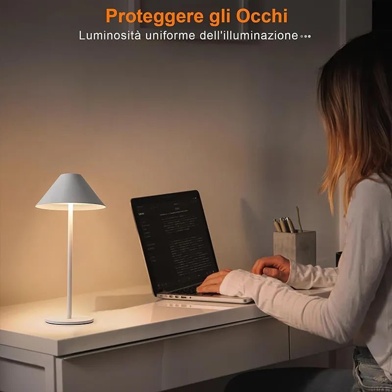 decoration atmosphere iron wireless led table lamp rechargeable desk lamp