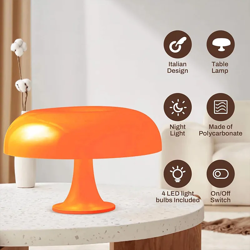 simple mushroom lamp led bedside decoration lamp night lamp supplier