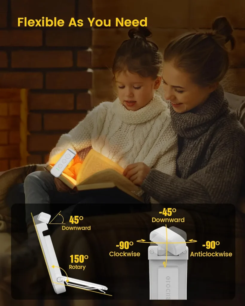 mini foldable led book reading night light pocket bookmark