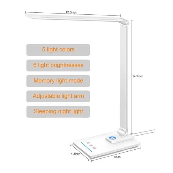 10w Power Desk Lamp Size