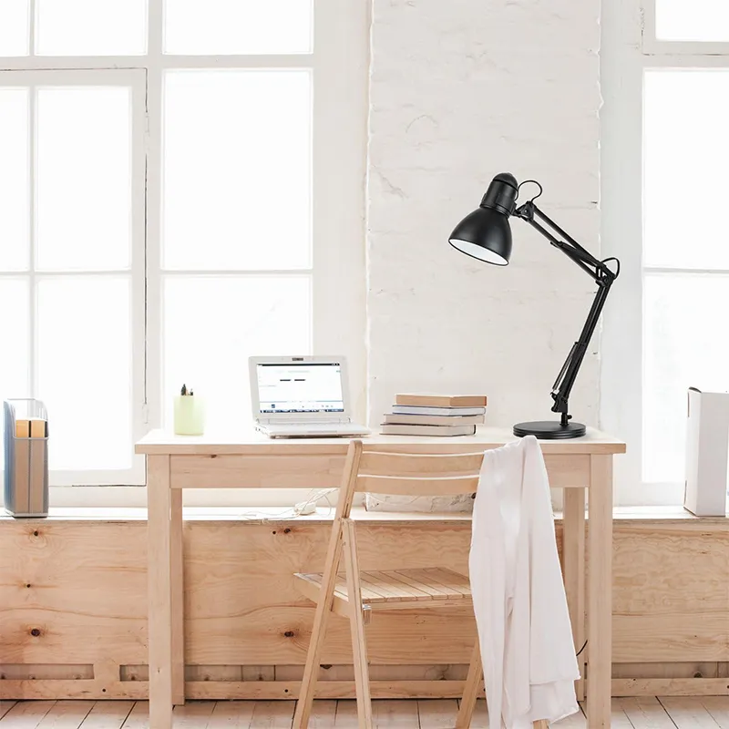 adjustable swing arm clamp mount desk light flexible reading desk lamp