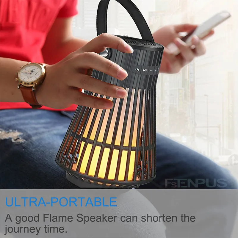 portable ip65 waterproof led lamp garden flame night light