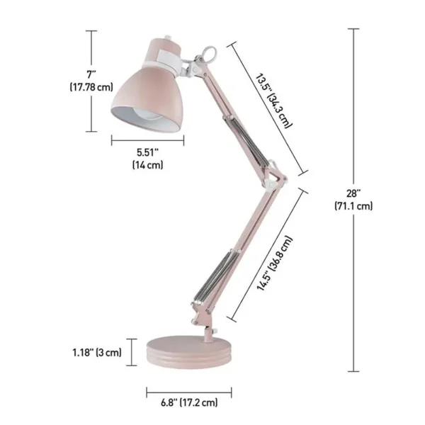 adjustable swing arm clamp mount desk light flexible reading desk lamp